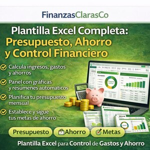 Plantilla Excel Completa: Presupuesto, Ahorro y Control Financiero