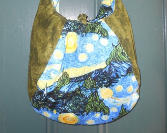 Starry Night Laney Reversible Hobo Bag