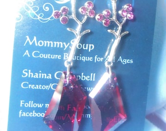 Swarovski Cherry Blossom Dangle Earrings