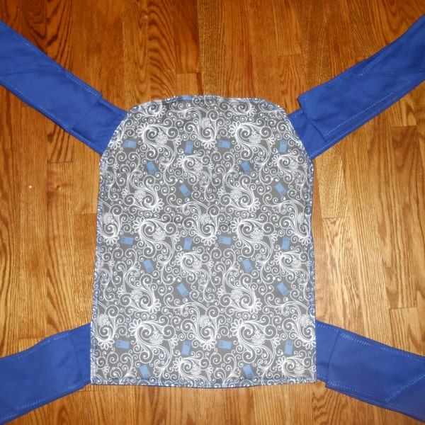 Dr Who Tardis Swirls on Black Mei Tai Baby Carrier