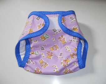 Sized Boy Sleepy Bear Diaper Cover