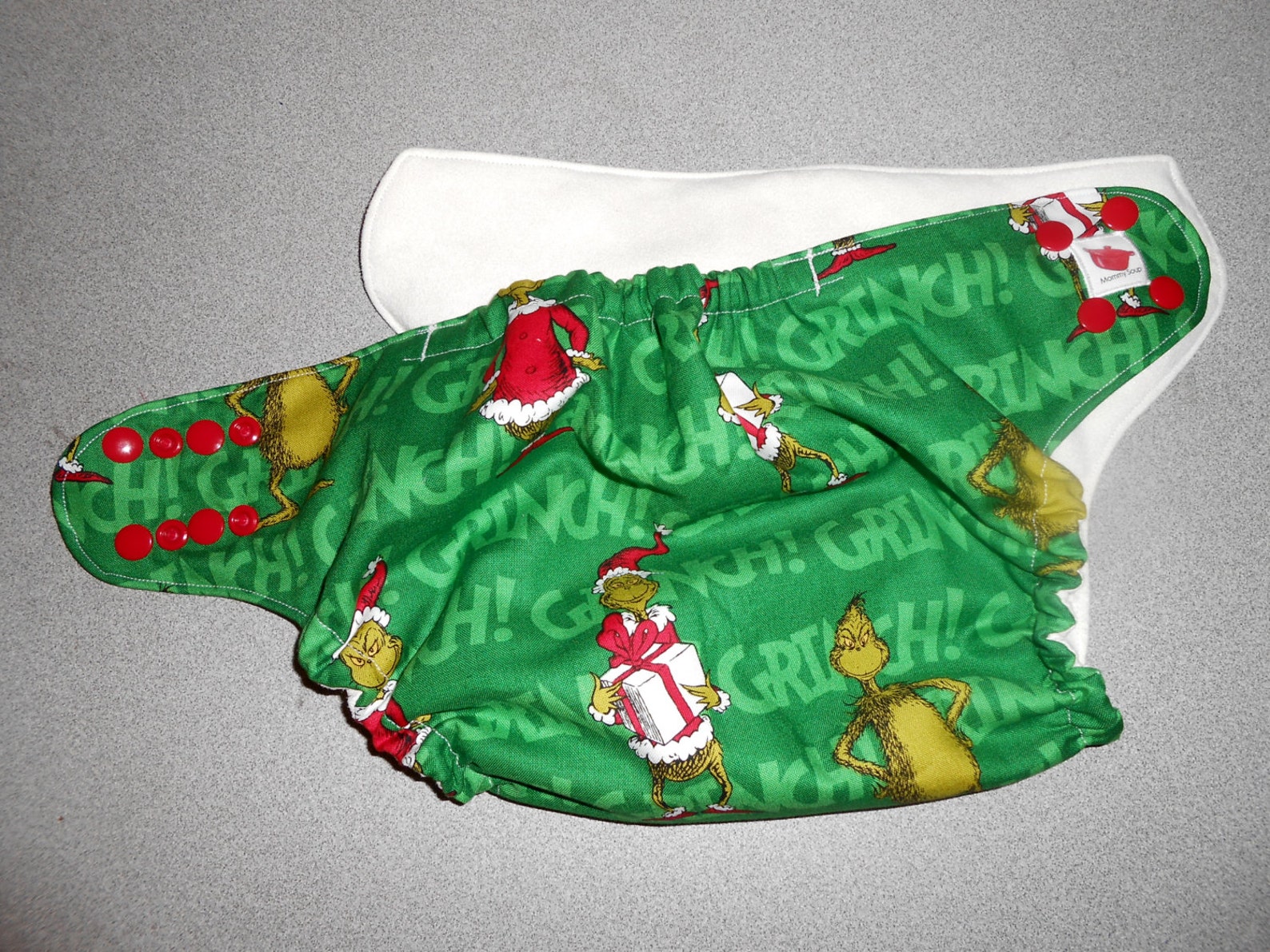 Full One Size Grinch Pocket Diaper Etsy