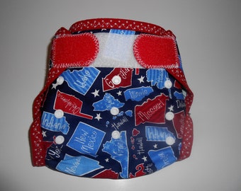 One Size United States Diaper Cover