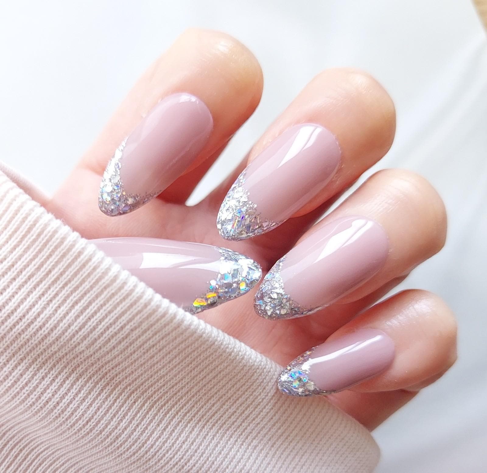 Glass French Nails - Etsy