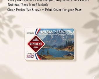 National Park Sleeve Cover | America Beautiful Pass Sleeve, Clear Protector