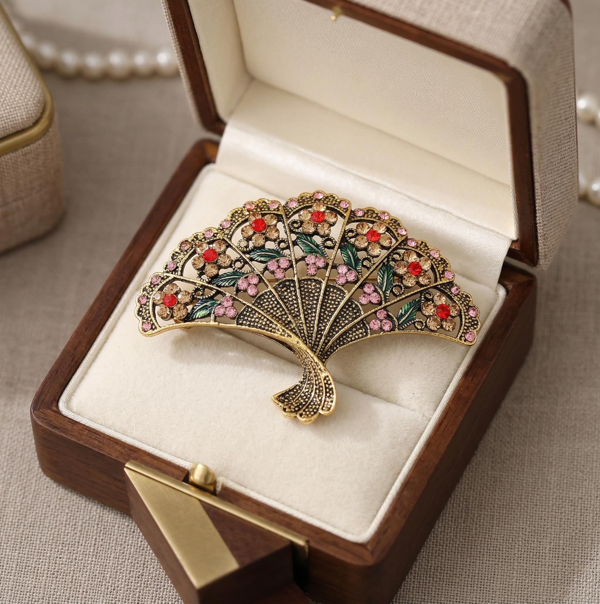 ヴィンテージブローチ花柄レトロスタイル - Etsy 日本