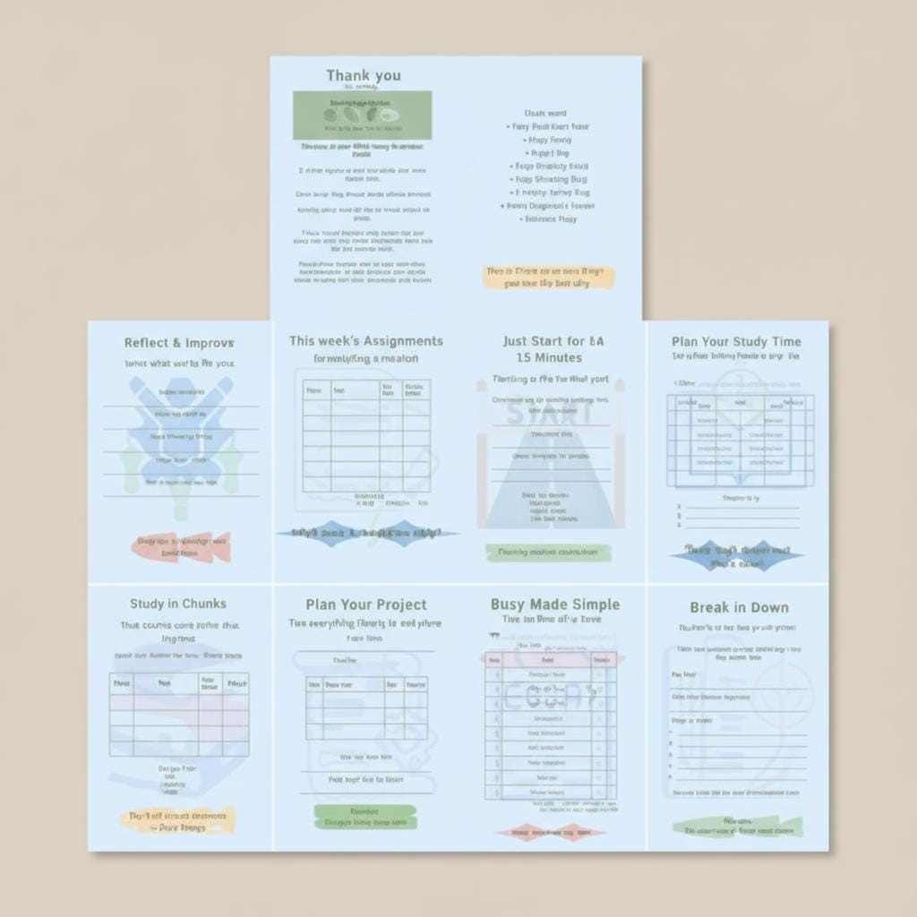 ADHD Study Planner Printable, Student Task Breakdown Sheets, Time ...