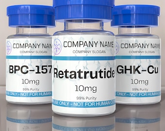 20 Editable Peptide Label Templates | Canva Editable | 2"x1" INCH
