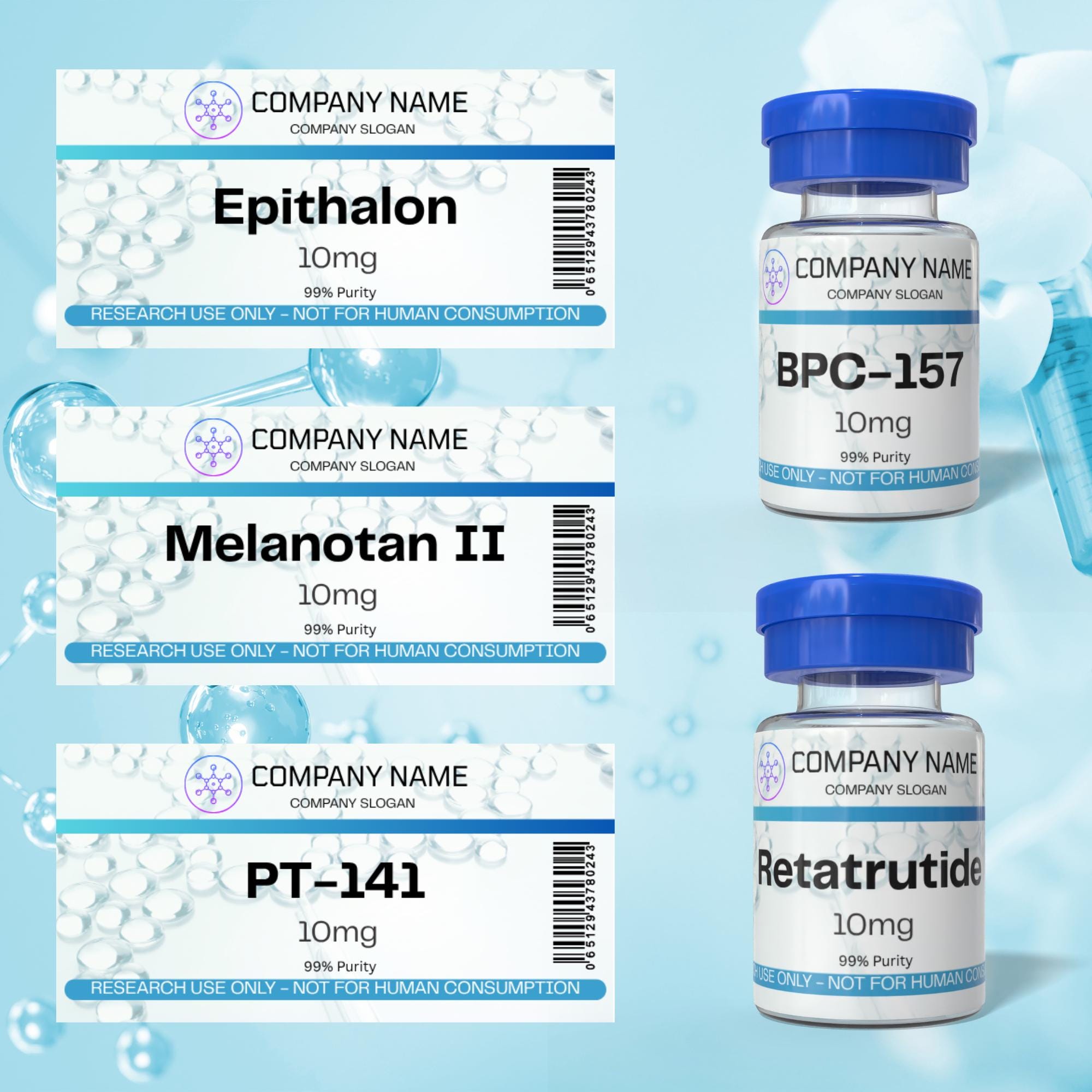 Peptide Labels Template - Etsy