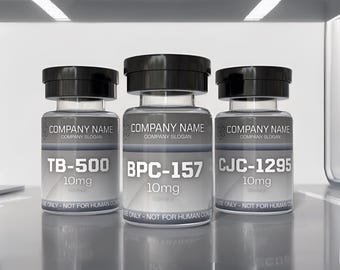 24 Editable Peptide Label Templates | Canva Editable | 2"x1" Inch
