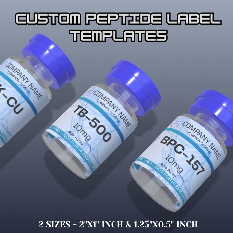 Editable Peptide Label Templates - Etsy