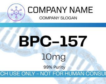 20x  Canva Editable Peptide Label Templates | 2"x1" INCH