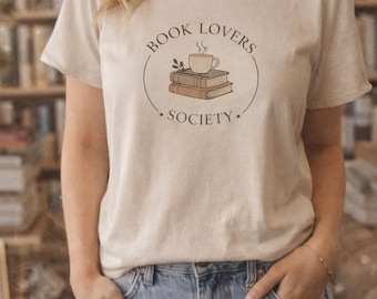 Book Lovers Society T-Shirt | Stacked Books Illustration
