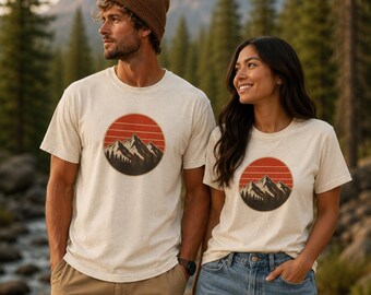 Retro Berg Sonnenuntergang T-Shirt | Vintage Natur T-Shirt