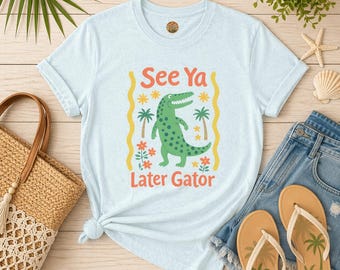 See Ya Later Gator T-Shirt | Retro Tropical Alligator Graphic Tee