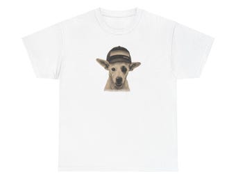 Dog Wearing Snapback T-Shirt | Vintage Illustration