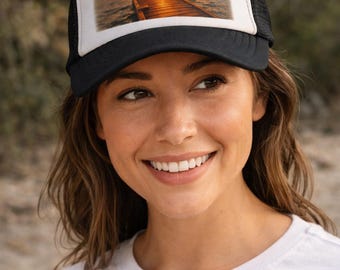 Lake Life Trucker Kappe | See-Pier-Sonnenuntergang-Hut