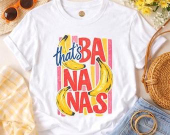 Das ist Bananen T-Shirt | Retro Bananen Grafik T-Shirt, Obst Wortspiel Shirt