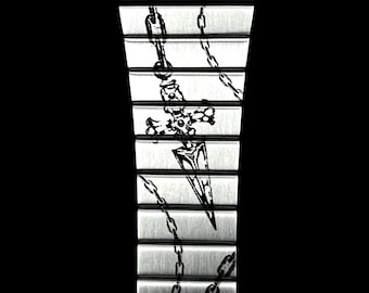 Custom Casio A700W-1A Judgement Chain Inspired Design Engraved Watch