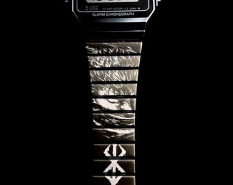 Custom Casio A700W-1A Guts Inspired Design Engraved Watch