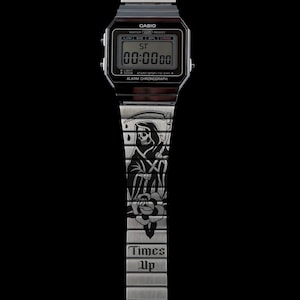 Anpassad Casio A700W-1A Reaper Design Graverad Klocka