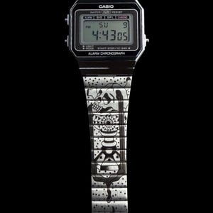 Custom Casio A700W-1A Death Chalice Design Engraved Watch