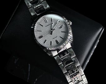 Custom Deep Engraved Casio MTP1302DA | Tattoo Style Mod | Stainless Steel with Fluted Bezel