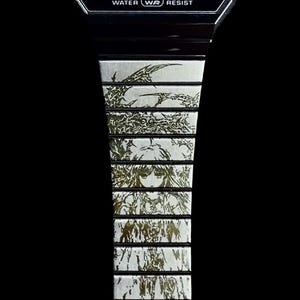 Casio A700WEV7-AVT Watch: Engraved Anime Cybersigilism Design, Color-Shifting, Mirror face