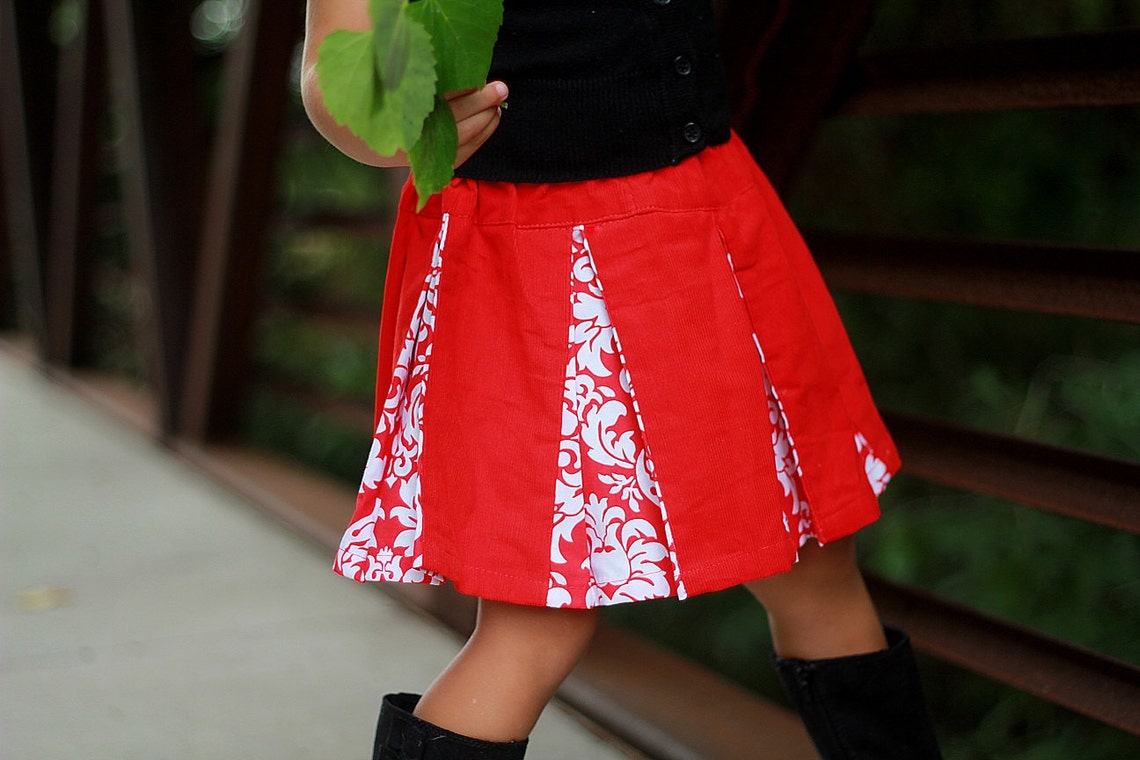 Girl's Cheer Skirt Pattern Pleated Skirt Tutorial Etsy España