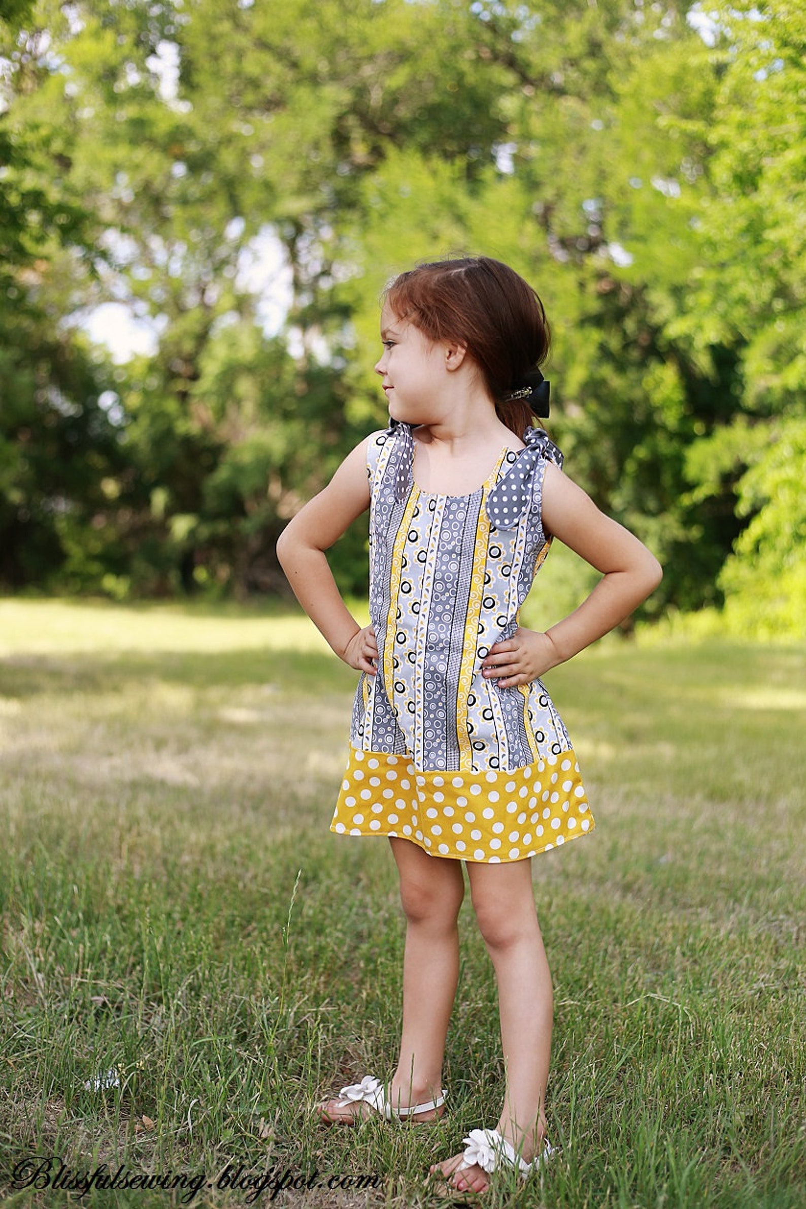 Girls Sewing Pattern for a Reversible Dress INSTANT DOWNLOAD Etsy