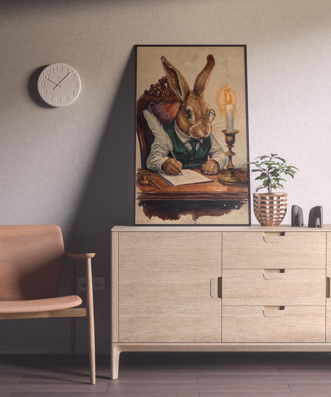 ECCENTRIC LIBRARIAN | 4 Moody Dark Academia Rabbit Prints | Heritage ...