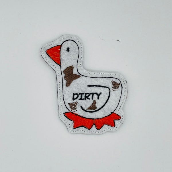 Duck Sign, Ducks, Dishwasher Magnet, Duck Art, Farm Kitchen Decor, Duck Farm, Clean Dirty Reversible Dishwasher Magnet