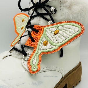 Luna Moth Boot Wings, Shoe Wings, Custom Boot Wings, Skate Wings, Pair of Wings, Moth, Insects, Bug Collector, Entomology