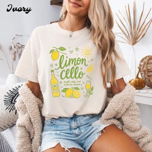 Limoncello Shirt Women, Comfort Colors Lemon Tee, Funny Drink Gift for Her, Cute Summer Italy Vacation Shirt, Girls Trip Tee image 2