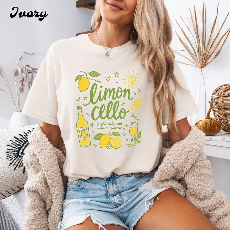 Limoncello Shirt Women, Comfort Colors Lemon Tee, Funny Drink Gift for Her, Cute Summer Italy Vacation Shirt, Girls Trip Tee image 2