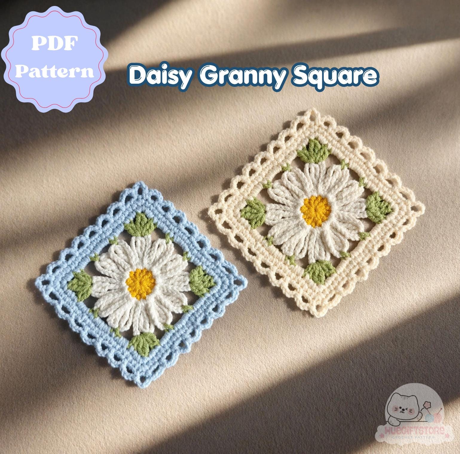 Daisy square pattern - Etsy 日本