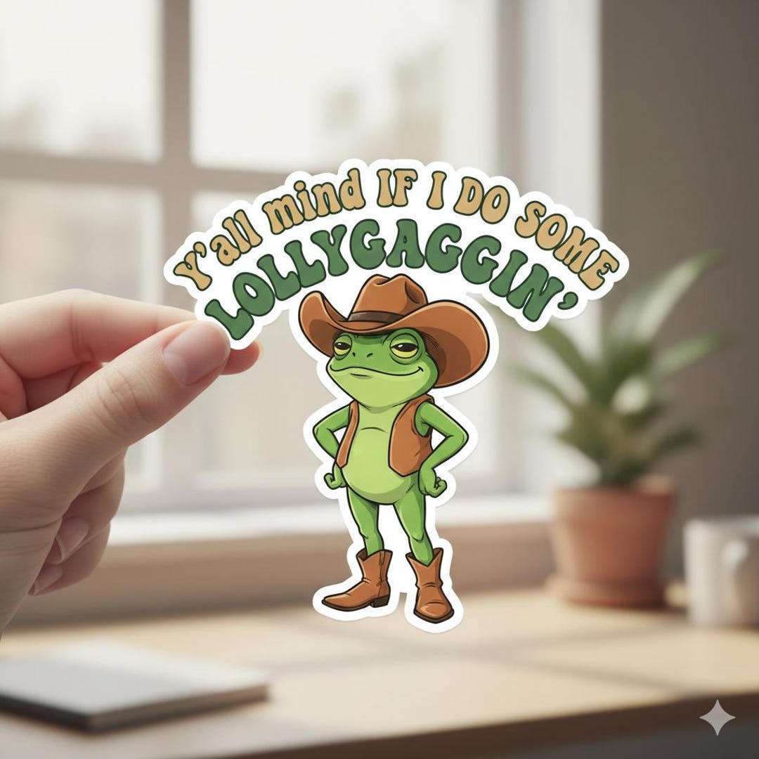 Funny Frog and Toad Sticker, Vintage Frog Sticker, Cute Frog Meme ...