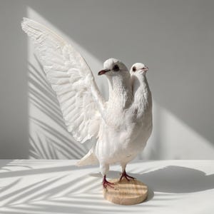 Pigeon Specimen | Two-Headed Pigeon | Oddities Cabinet  Decor|Urban Gothic Decor | Natural History Prop | Art Sketching Reference |Goth Home
