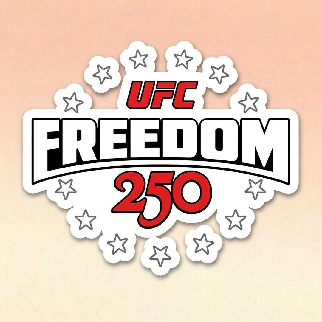 Ufc 250 Lettering UFC Freedom 250 Sticker, Sports Vinyl Decal, Patriotic Fighter Gift ...