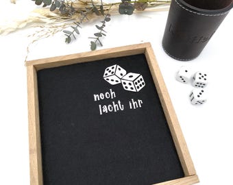 Würfelbrett Würfelkasten für Camping, auf Reisen oder zu Hause