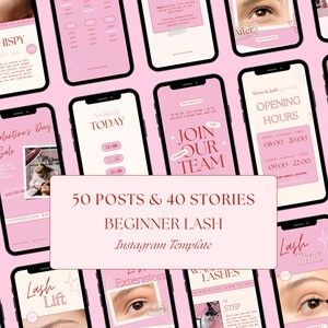 Lash Instagram Kit – Beginner Edition Canva Templates