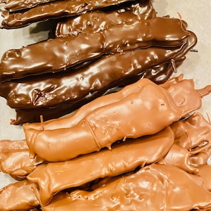 Chocolate Covered bacon milk or dark chocolate 6 pieces 1/2 pound