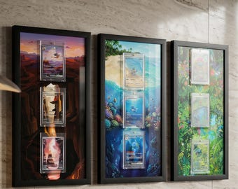 シーズンアートギャラリー カードダスマスターズ 9枚セット All 3 = 151 Big Trio Starters - 3 Card Connecting Artwork Frame