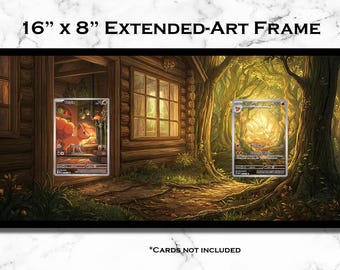 Ninetales Vulpix - 16 x 8 - Moldura Artística Estendida - Inclui Estojos Magnéticos UV - Cartas NÃO incluídas