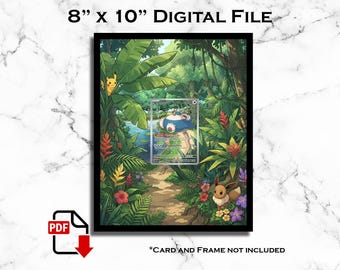 Snorlax SV151 Promo - Impressão Digital de Arte Ampliada – 20x25cm - Cartão NÃO Incluso