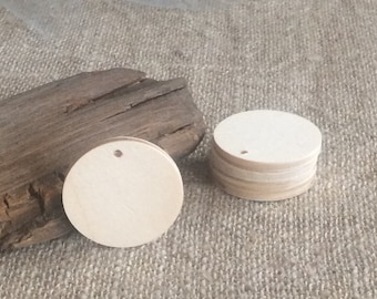 40Pcs Unfinished Wood Round Heart Shape Slices Multi Holes Small Circle Blanks Pendant Wooden Tags in Bulk for DIY Craft Counted Cross Stitch Kit