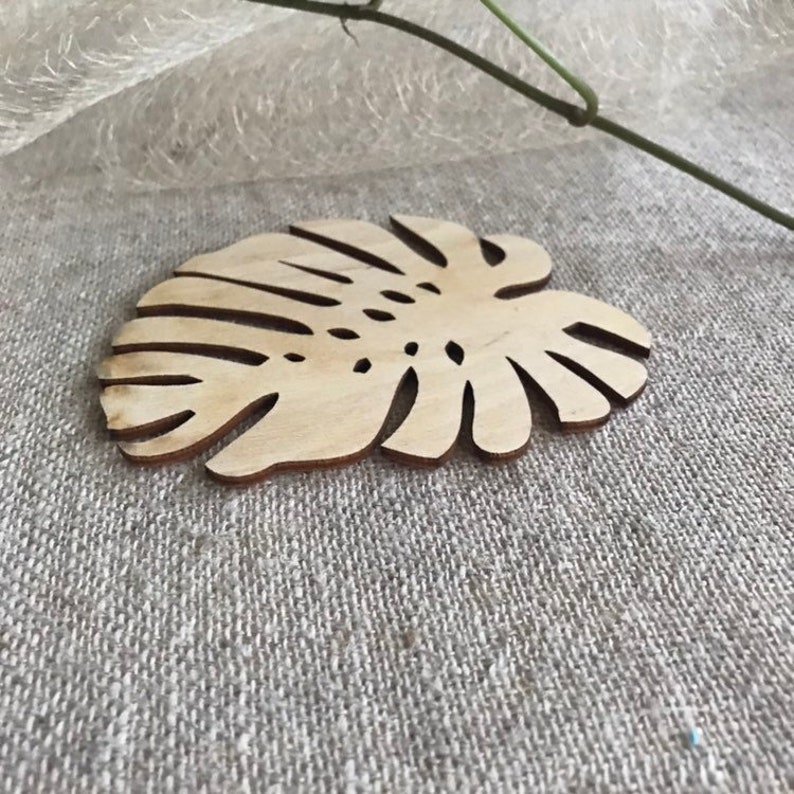 Wooden Coasters / Set of 20 / Monstera Laser Cut Outs / - Etsy