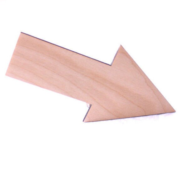 Items similar to Wooden arrow shape, unfinished wood arrow, 6 x 3