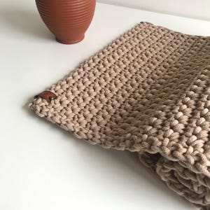 Handmade Crochet Cotton Table Runner: Modern Farmhouse Decor