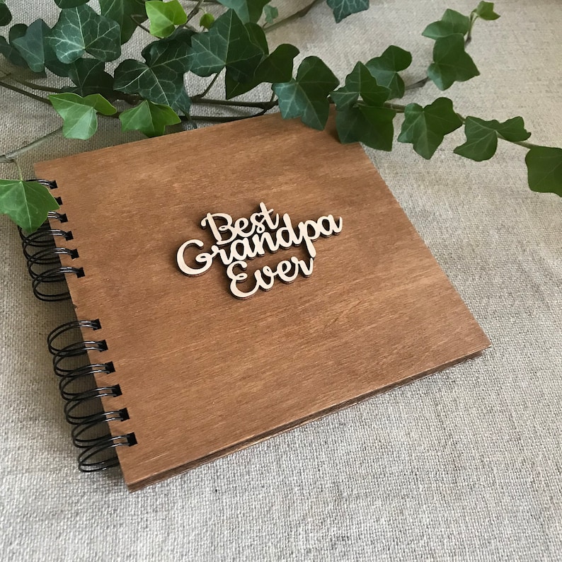 Gift for Grandpa / Photo Album for Grandfather / Scrapbook image 2